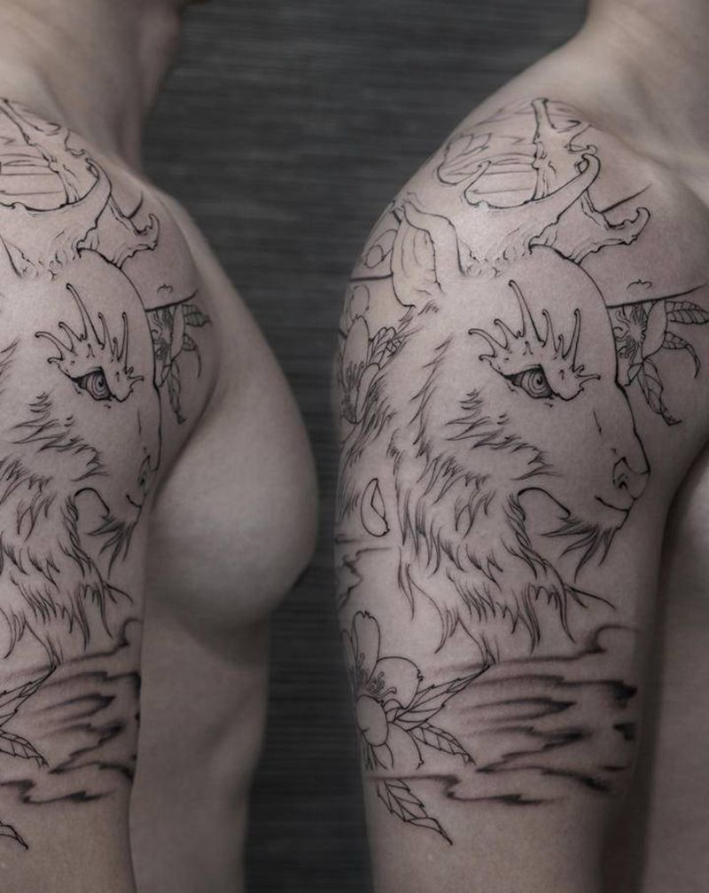 纹身和肌肉更配噢~