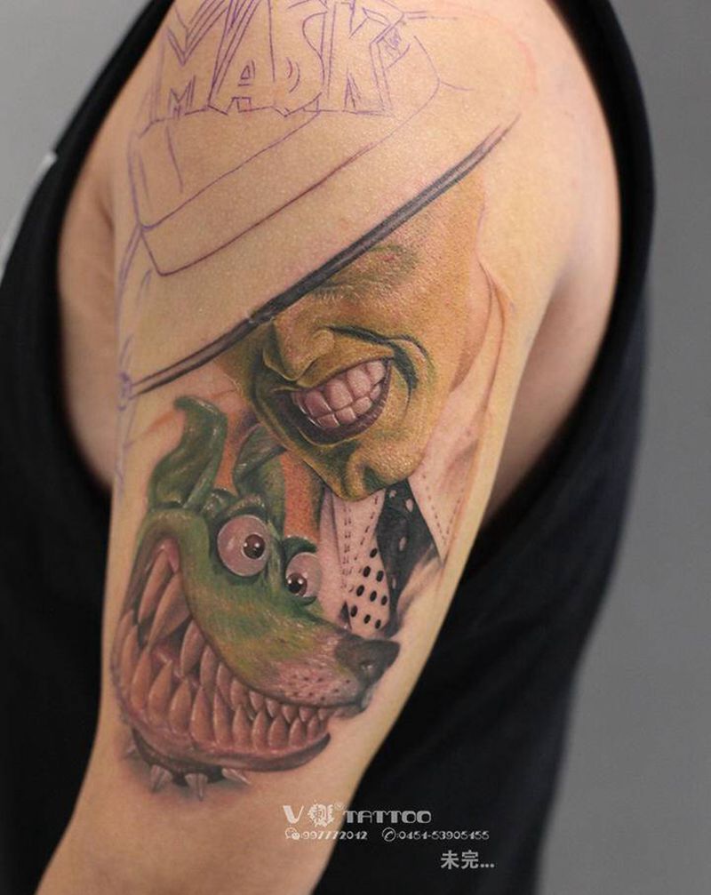 变相怪杰…纹身图片_手臂欧美写实变相怪杰欧美肖像纹身图案