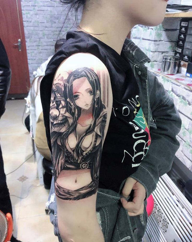 女帝纹身图片_手臂New School纹身图案