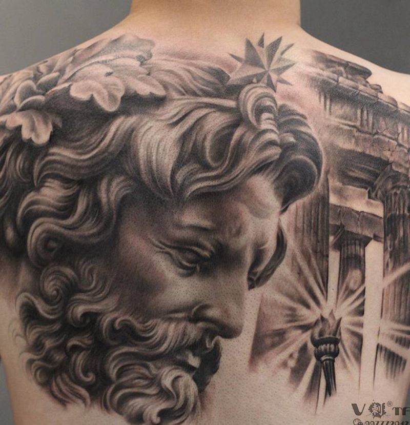 近期未完成…纹身图片_背部欧美写实欧美满背欧美纹身图案