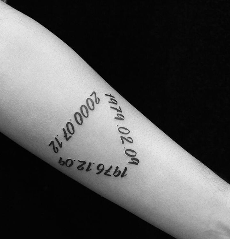 数字纹身纹身图片_手臂数字清新纹身图案