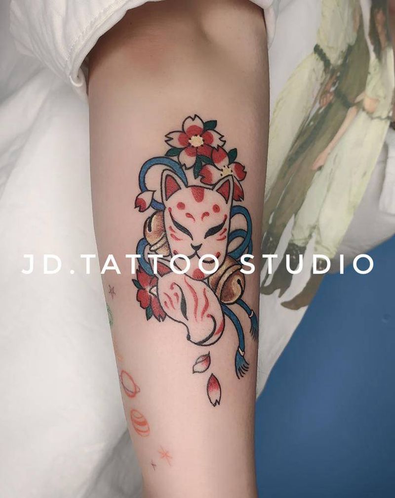 日式纹身图片_手臂老传统纹身图案