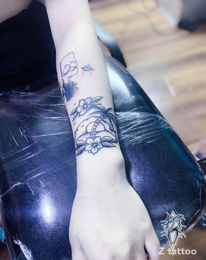 失败纹身修改纹身图片_手臂Old School纹身图案