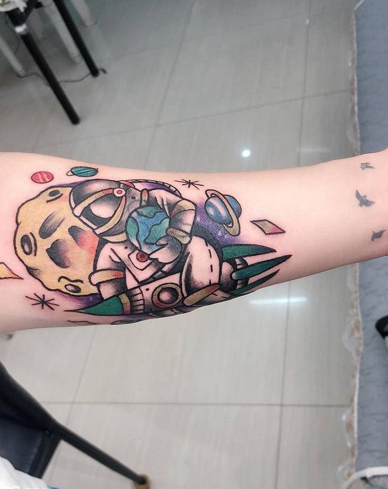 School纹身图片_手臂New School纹身图案