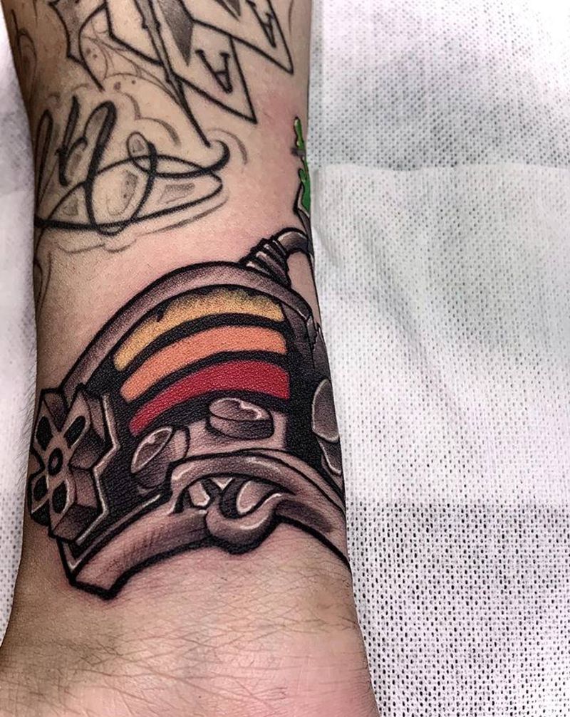 游戏机纹身图片_手部Old SchoolNew School游戏卡通动漫纹身图案