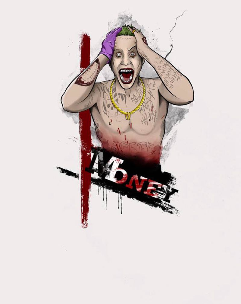 希斯莱杰小丑纹身图片_手臂New School小丑new school卡通纹身图案