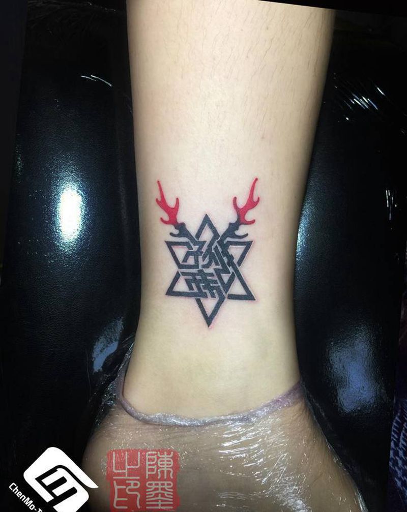 图腾类小图集合*6纹身图片_腿部图腾几何纹身图案