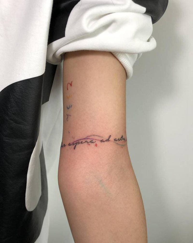 英文小清新纹身图片_水彩纹身图案