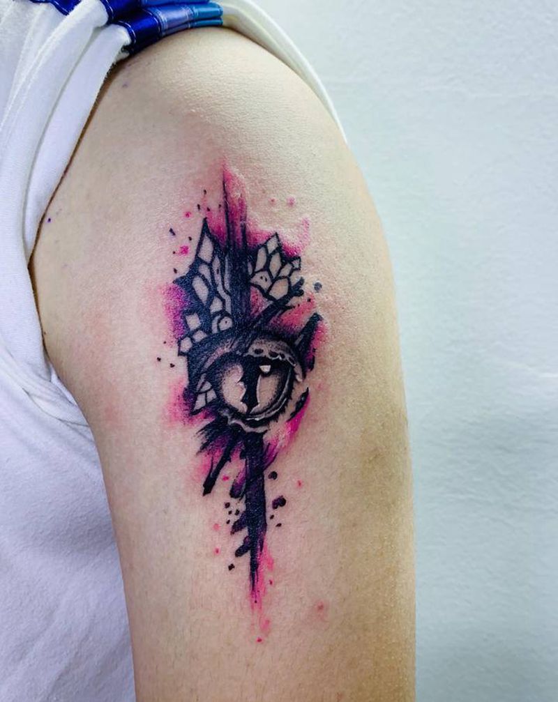 水彩水墨纹身图片_手臂水彩水墨纹身图案