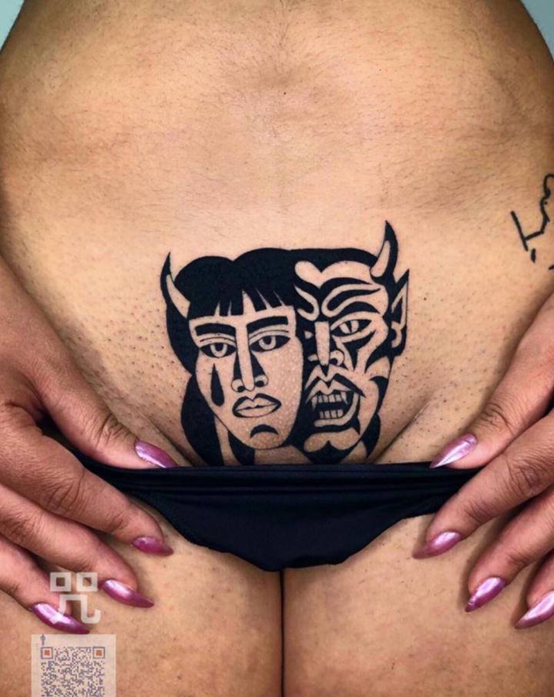 图腾纹身图片_腰部图腾纹身图案