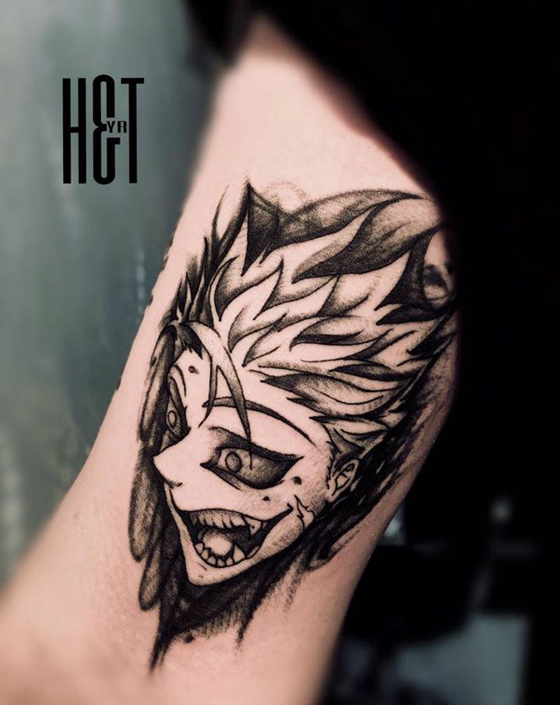 漫画人物纹身图片_手臂New School花臂纹身图案