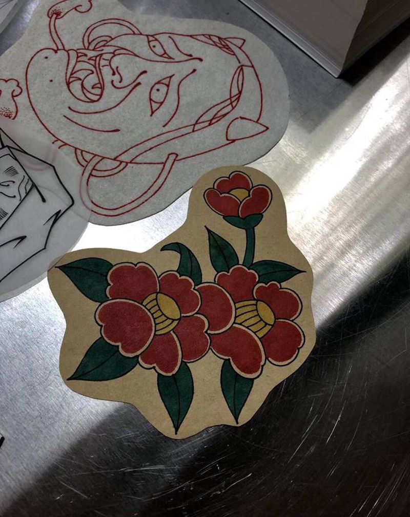 手画纹身图片_老传统纹身图案