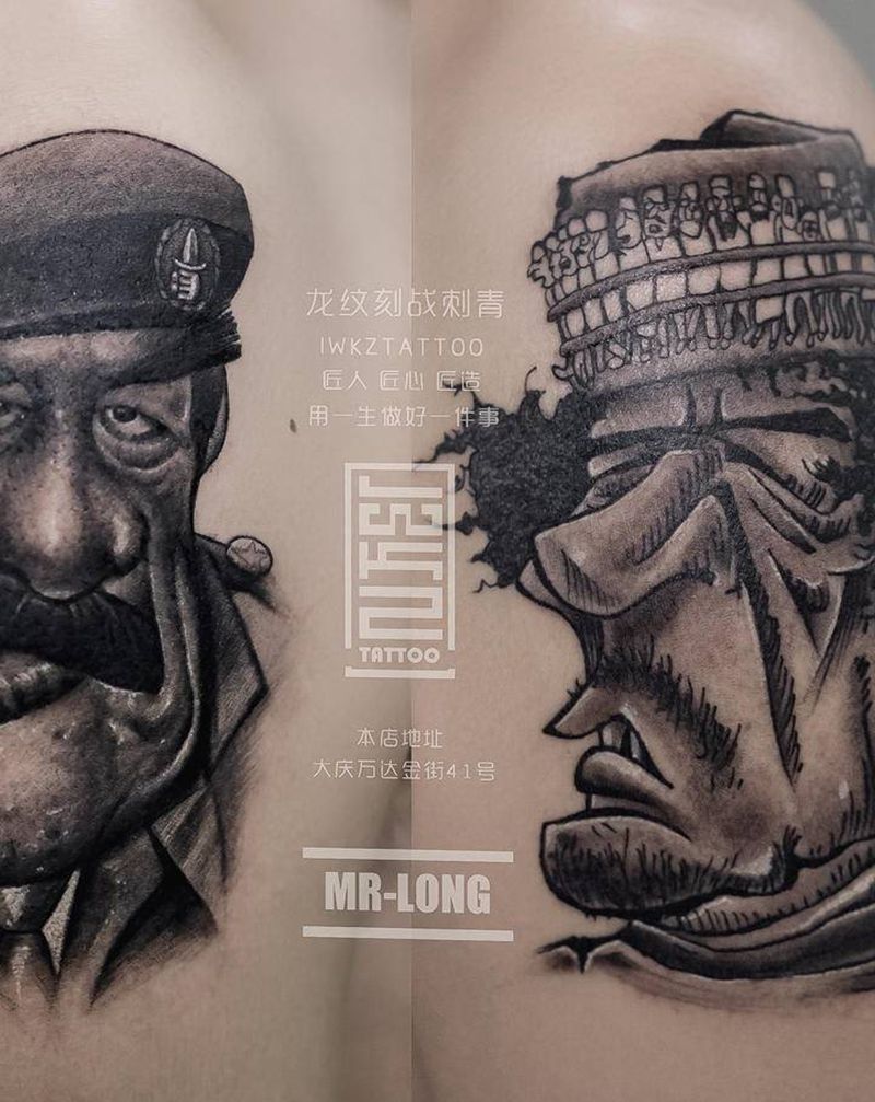 龙纹刻战刺青文化出品纹身图片_手臂纹身图案