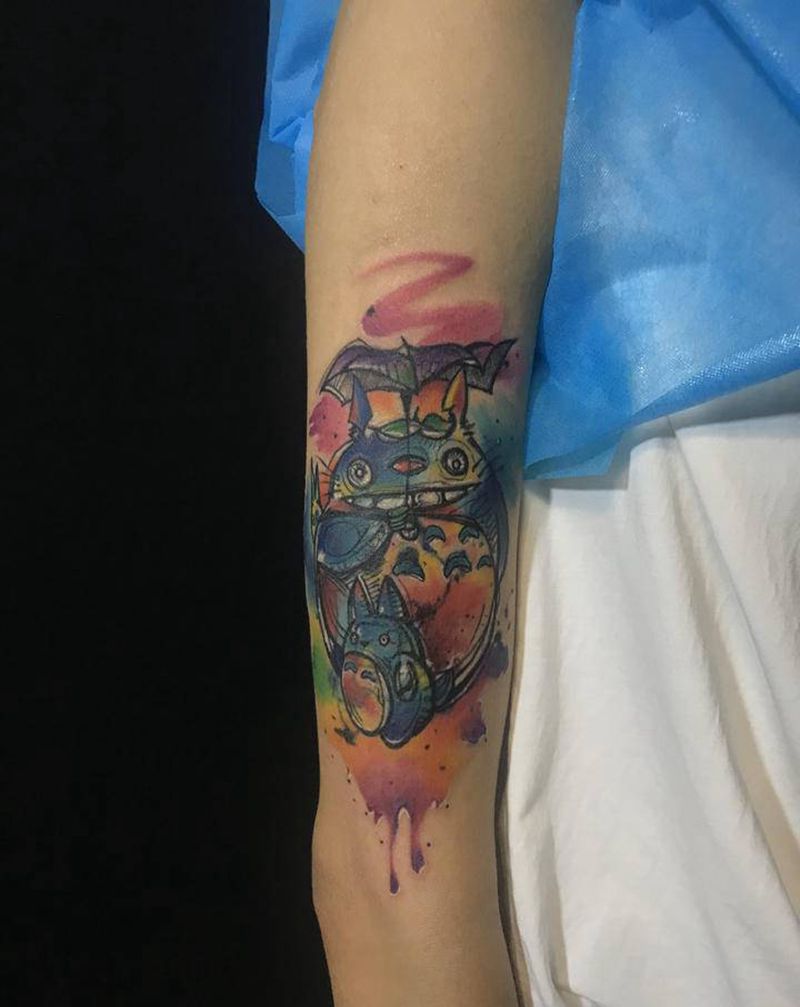 修改作品纹身图片_手臂水彩纹身图案