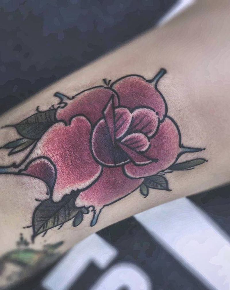 龙纹刻战出品纹身图片_腿部New School纹身图案