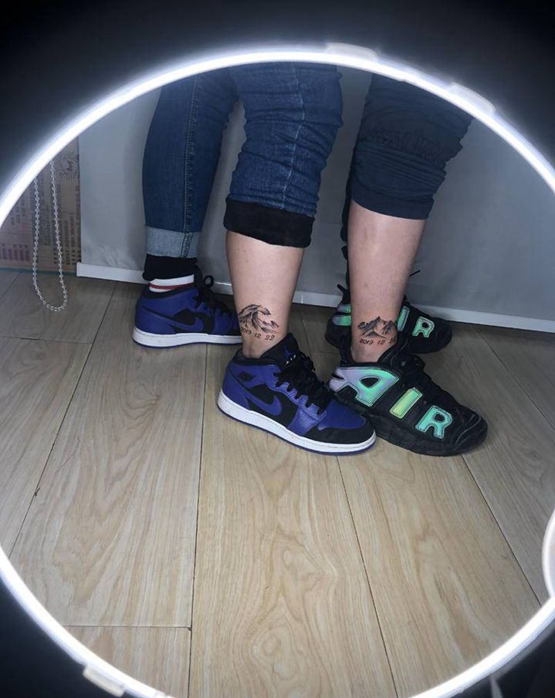 山海纹身图片_小清新纹身图案