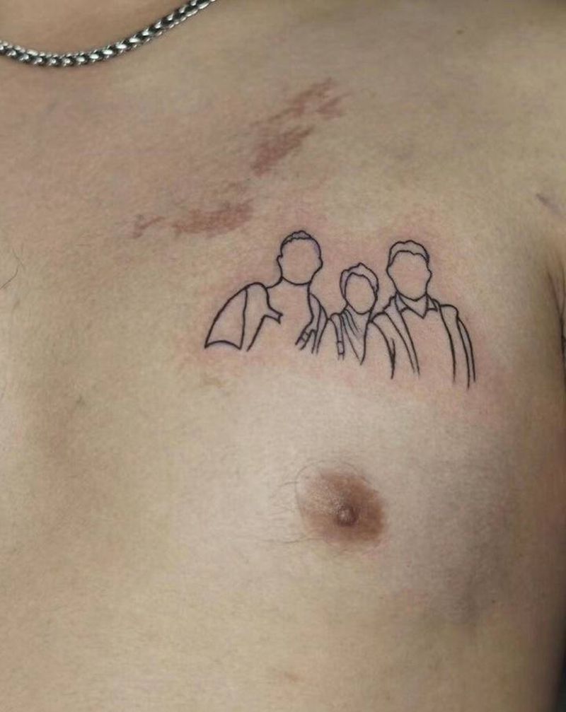 全家福纹身图片_小清新纹身图案