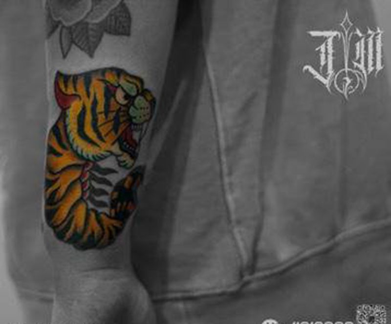 old school虎头虾纹身图片_Old School纹身图案