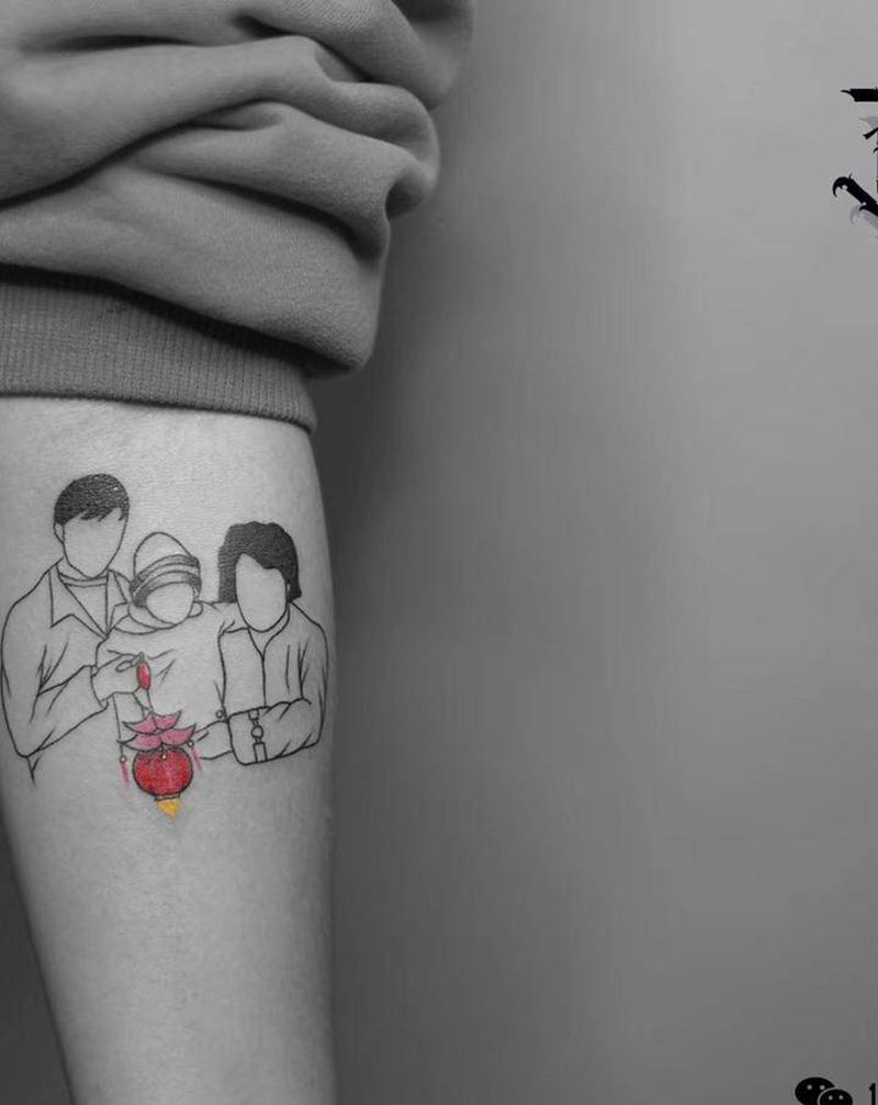 有意义的灯笼纹身图片_手臂纹身图案