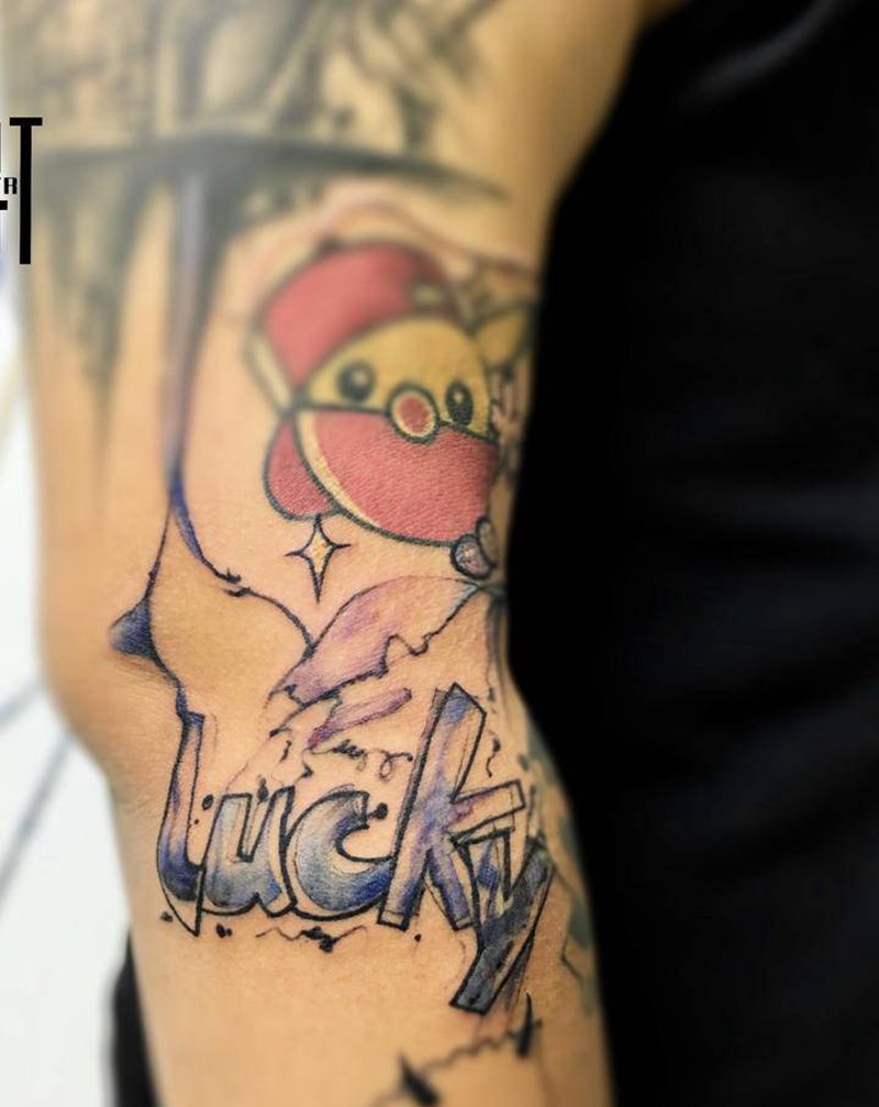 拼花臂联合设计纹身图片_水彩New School纹身图案