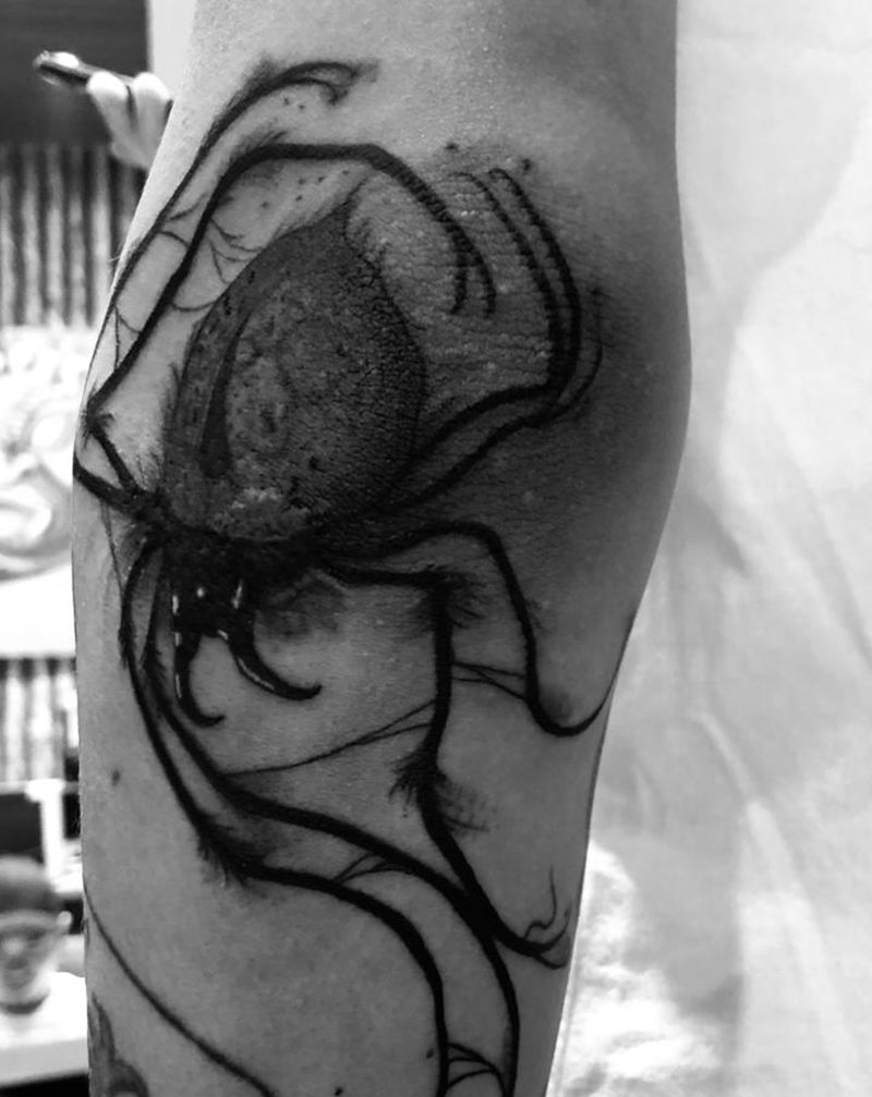 暗黑蜘蛛纹身图片_手臂Old SchoolNew School纹身图案