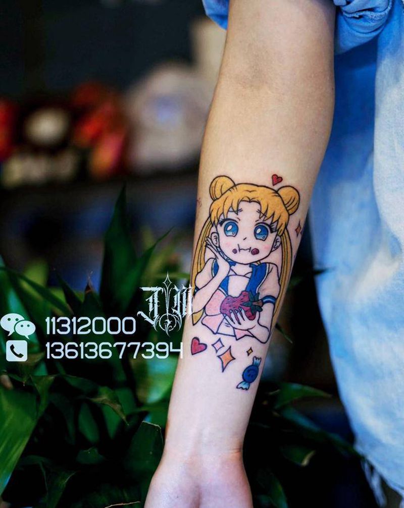 水冰月纹身图片_Old School纹身图案