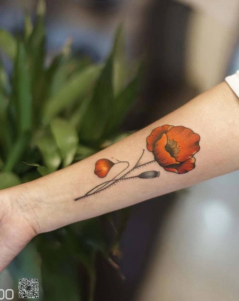 花纹身图片_水彩纹身图案