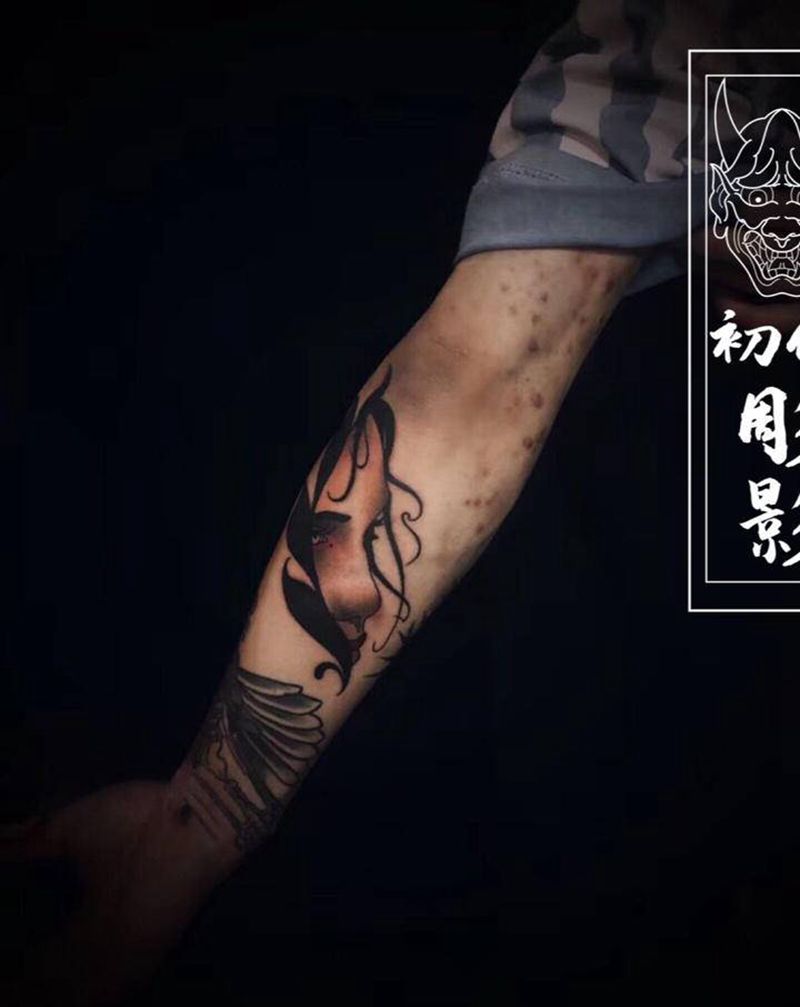 人物纹身图片_手臂New School纹身图案