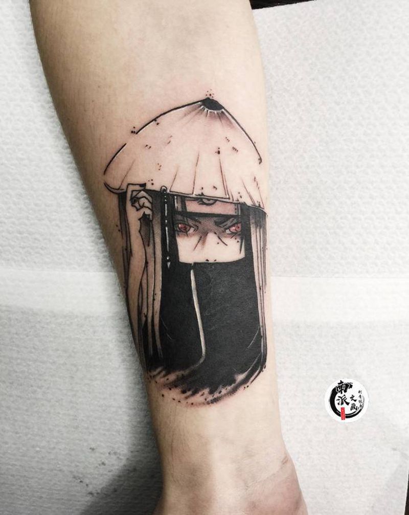 近期店内小图纹身图片_手臂肩部点刺水彩纹身图案