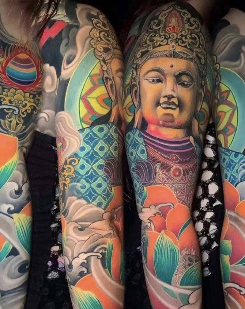 新传统纹身图片_手臂新传统纹身图案