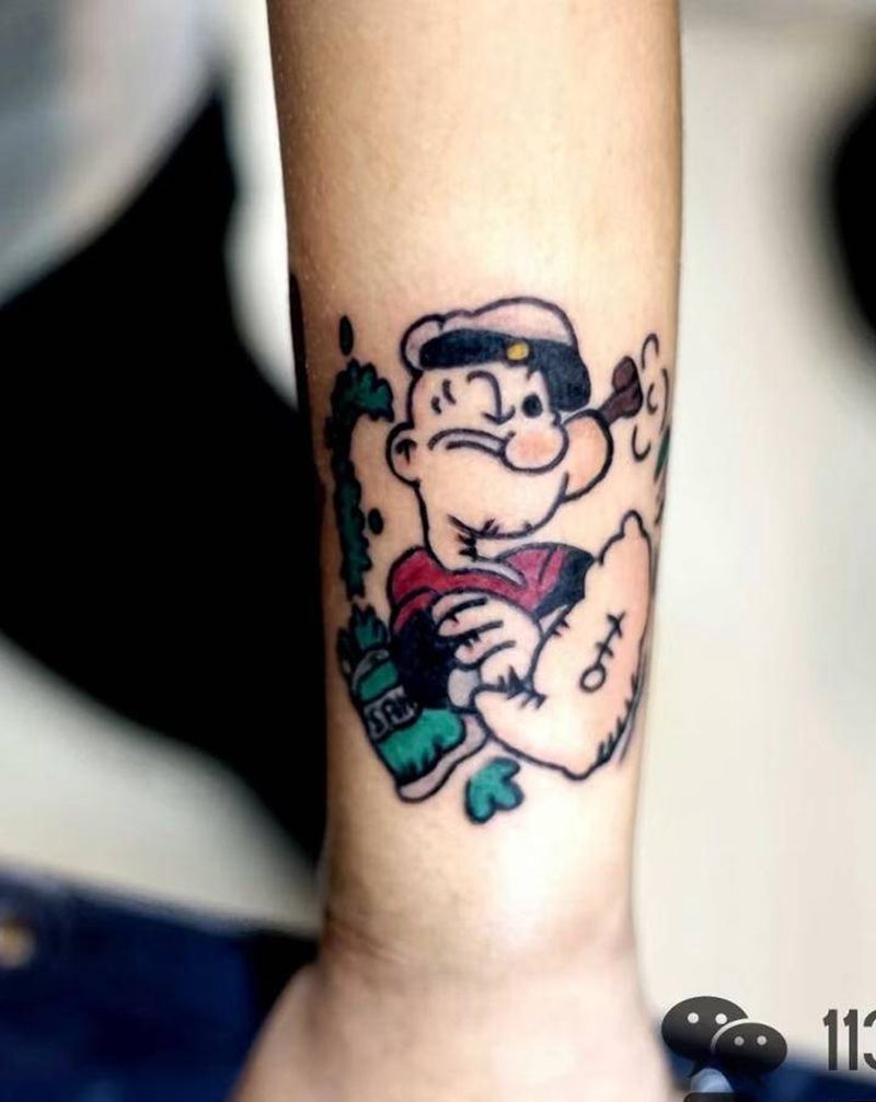 动漫小图纹身图片_手臂Old School纹身图案