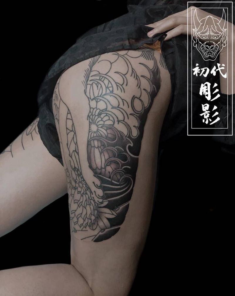 扎一点就跑纹身图片_老传统纹身图案