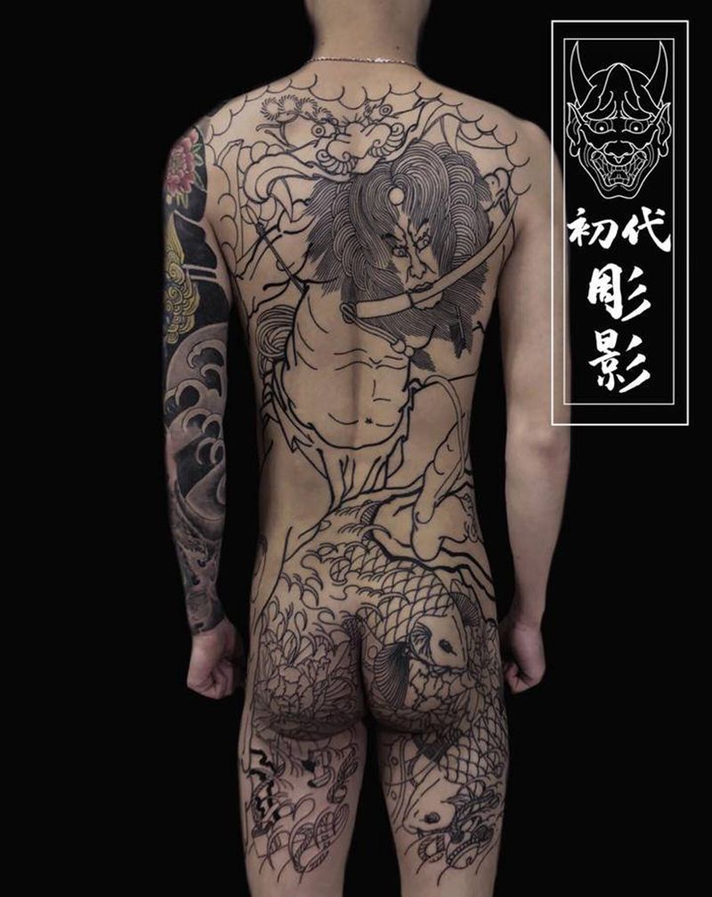 线（未完成）纹身图片_老传统纹身图案