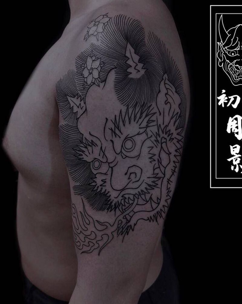 酒吞童子纹身图片_老传统纹身图案