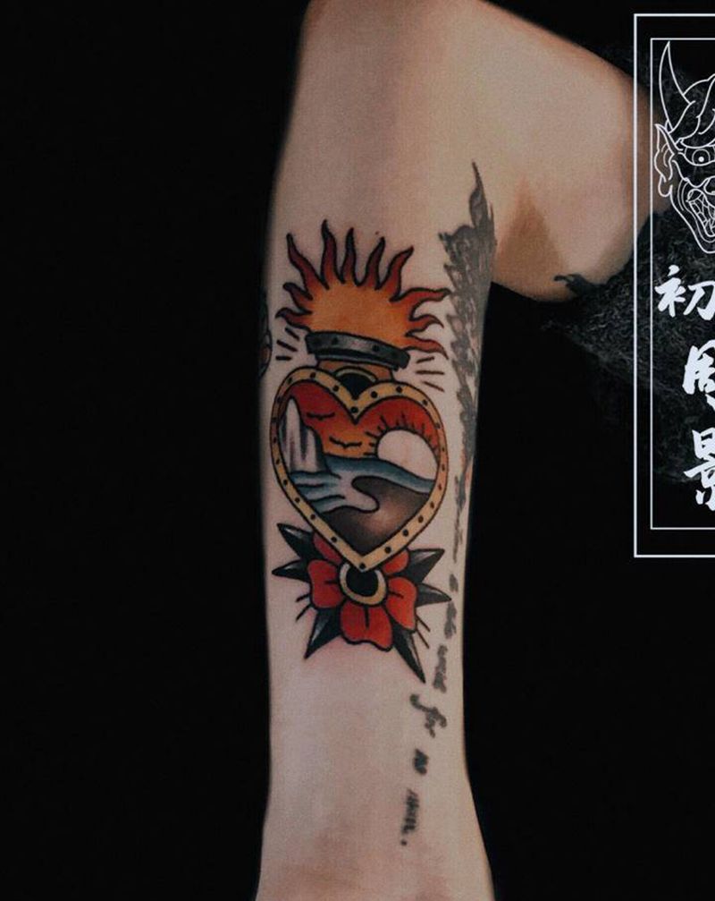 school纹身图片_手臂Old School纹身图案