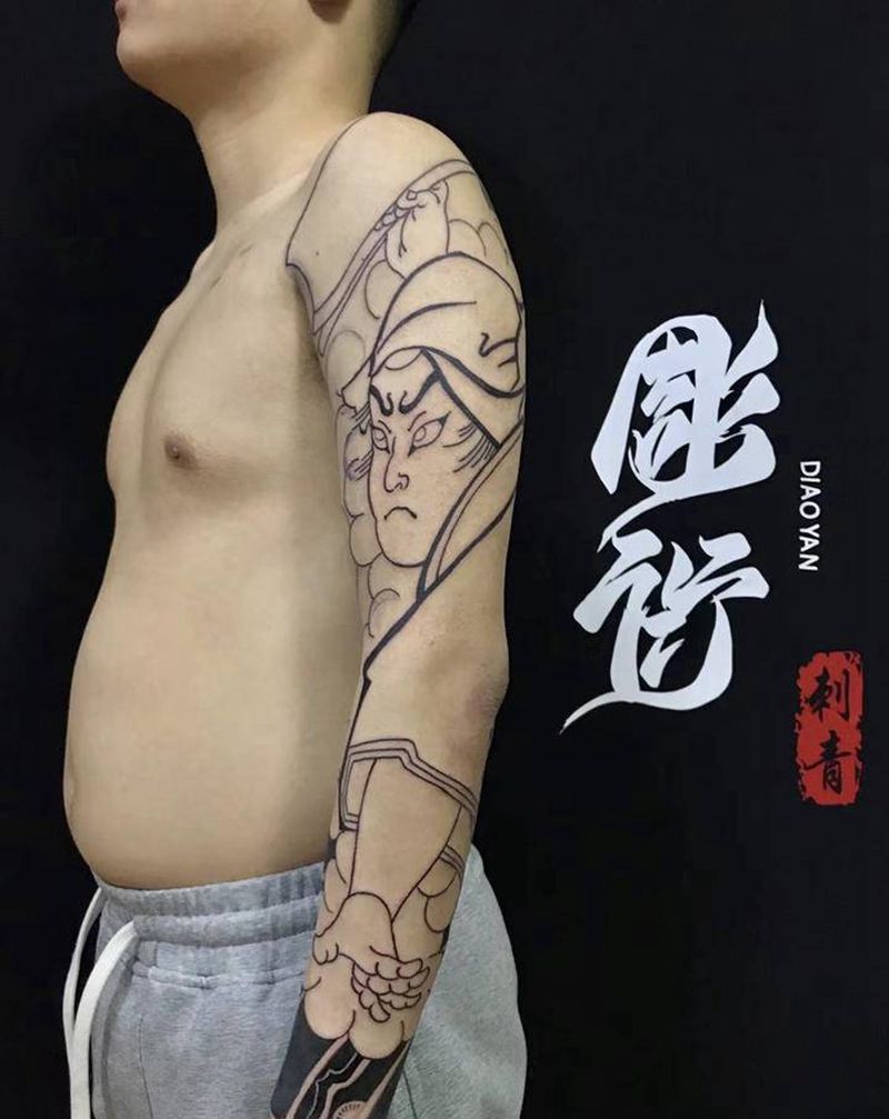 云龙太郎纹身图片_手臂老传统纹身图案