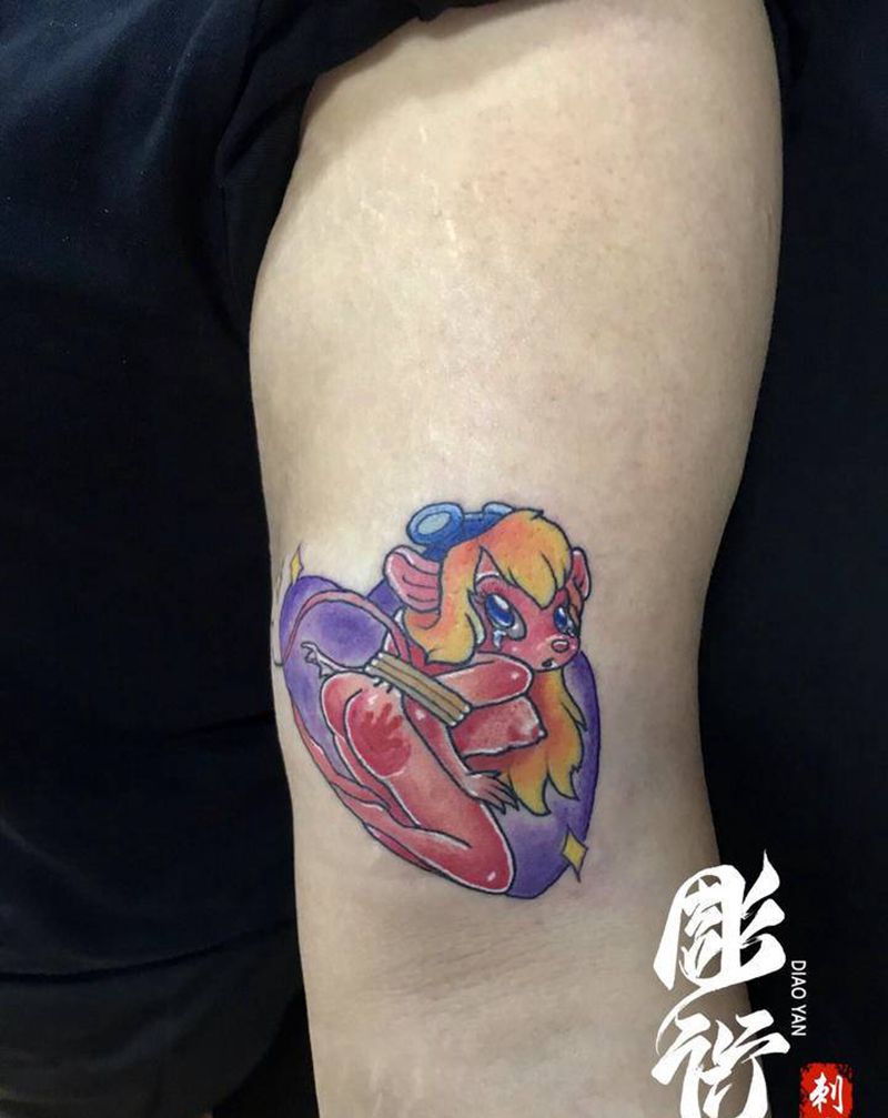 另类小图纹身图片_手臂New School纹身图案