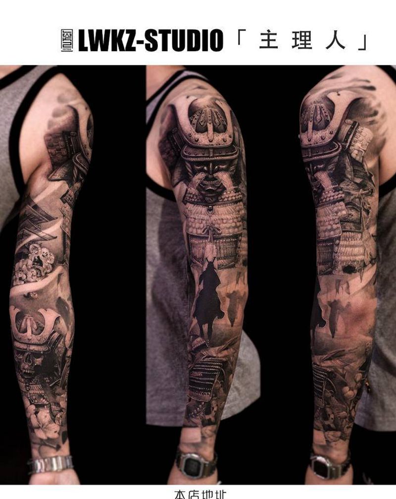 武士纹身纹身图片_手臂纹身图案