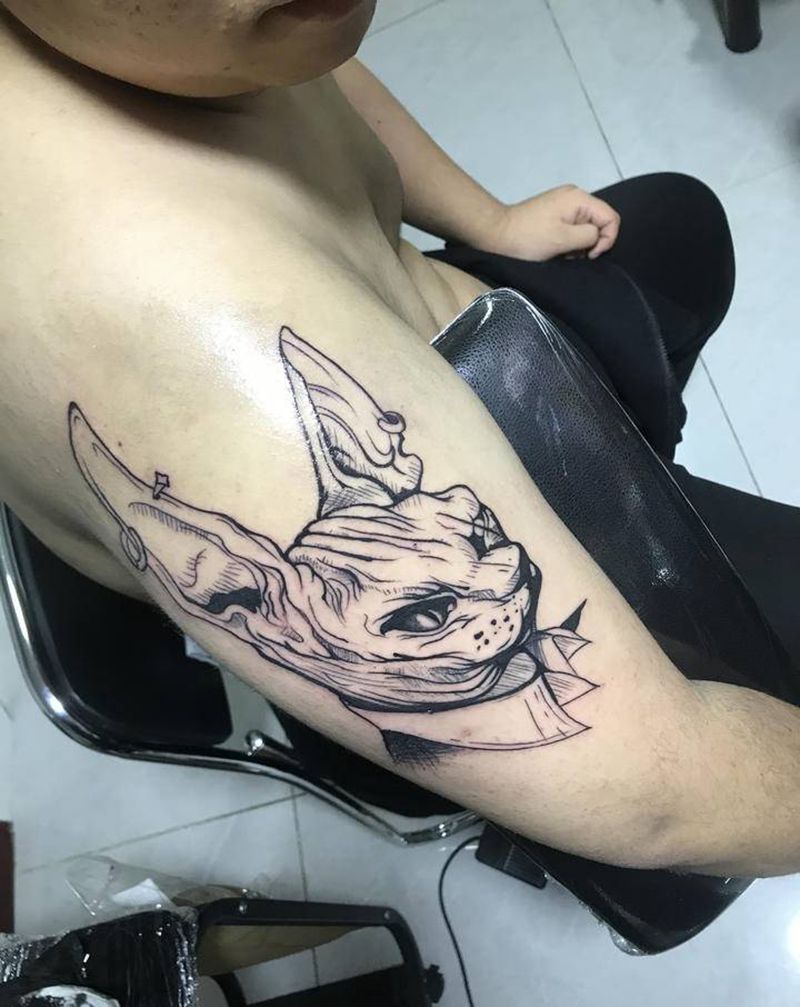 社会无毛猫纹身图片_欧美纹身图案