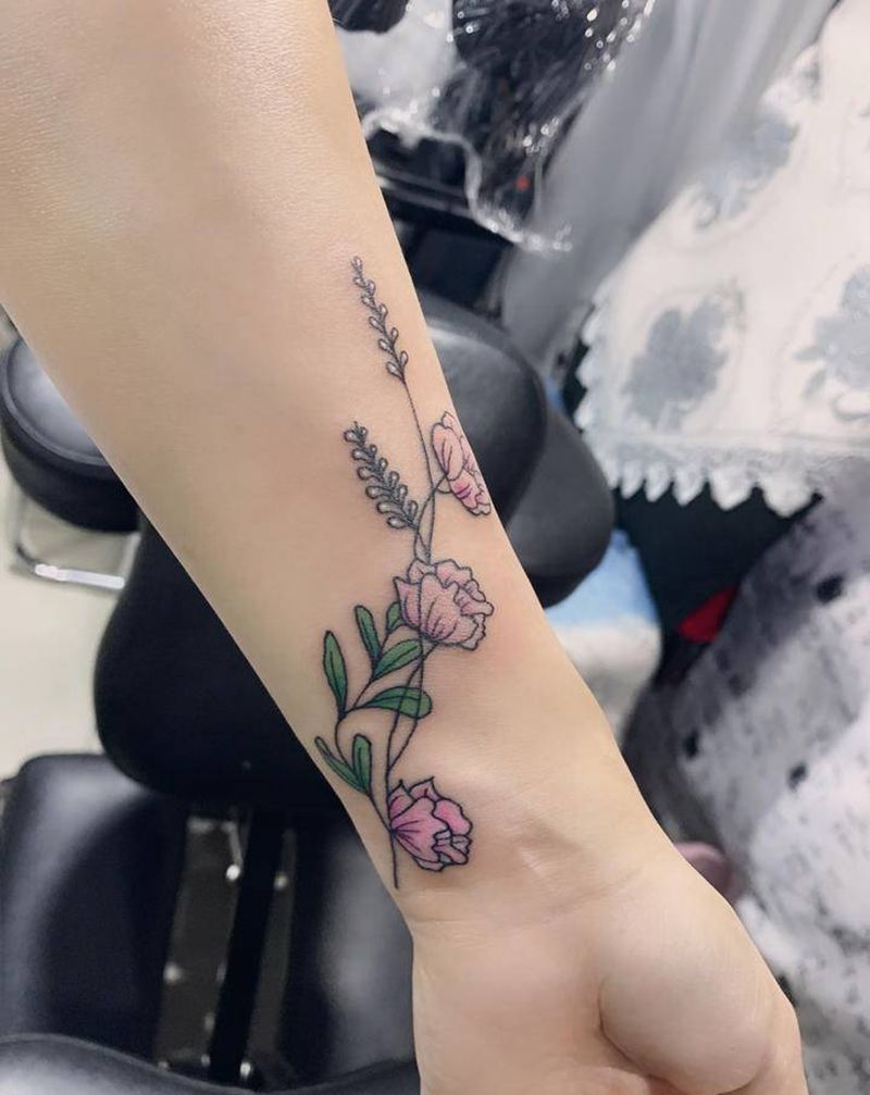 手腕花藤“学员作品”纹身图片_手臂手部纹身图案