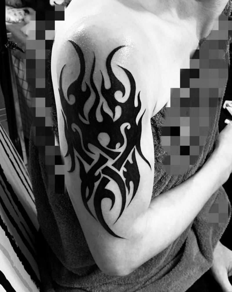 图腾纹身图片_肩部手臂图腾纹身图案