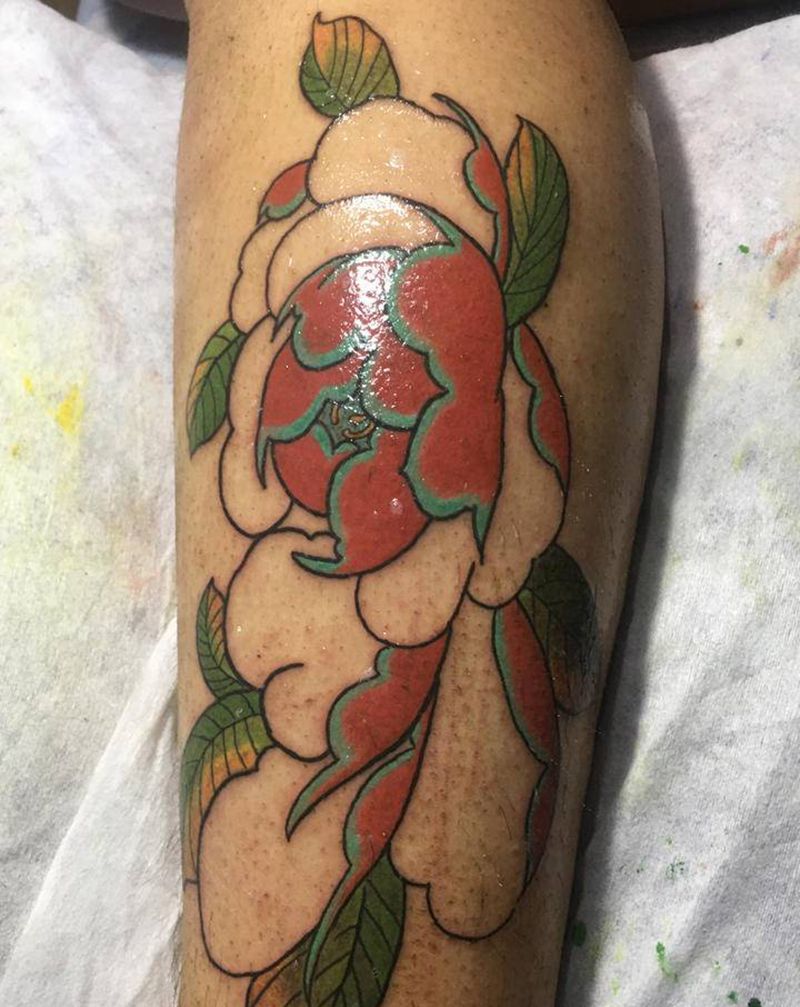 牡丹纹身图片_New School老传统纹身图案