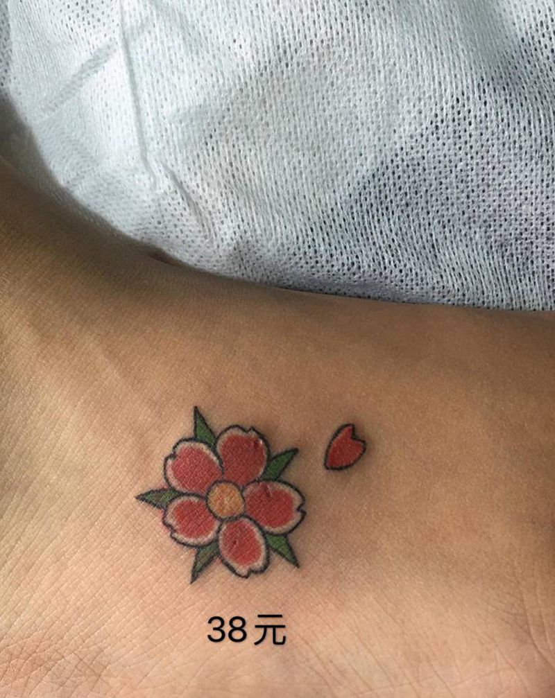 樱花纹身图片_老传统纹身图案