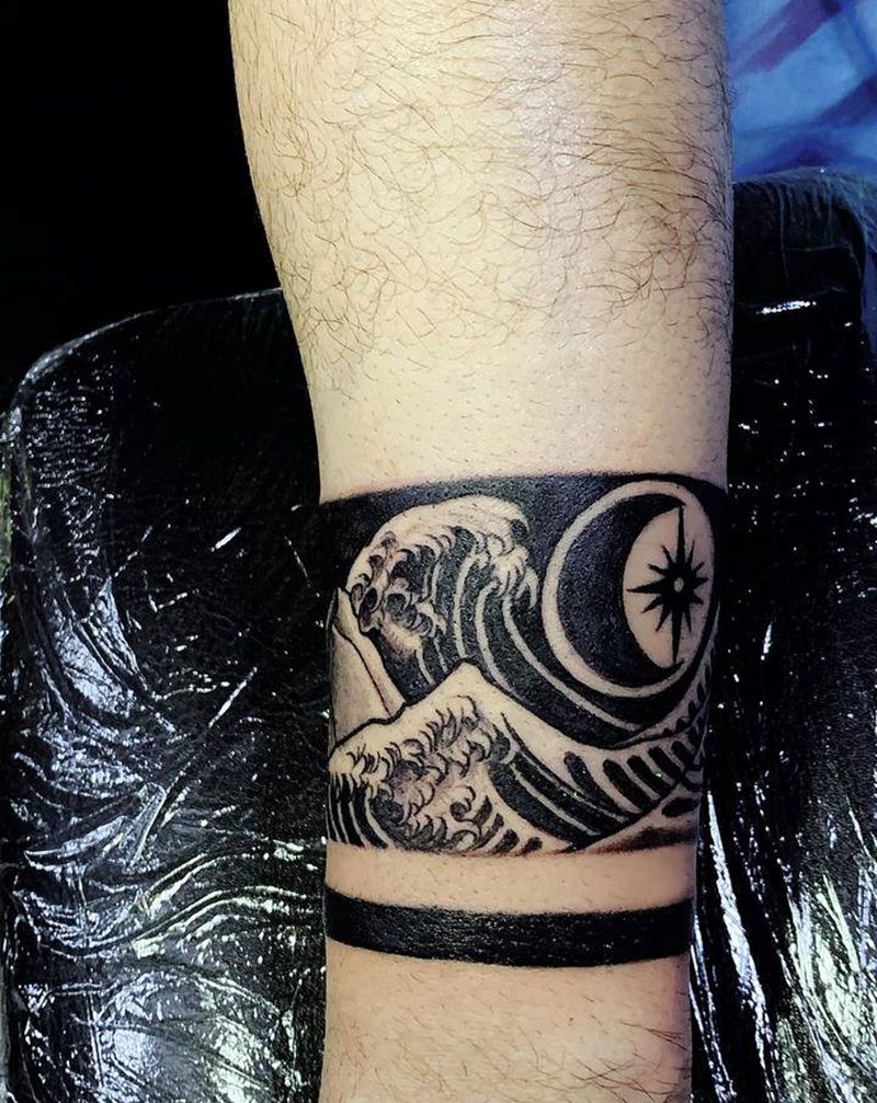 腕环手环纹身图片_手部手臂老传统新传统纹身图案