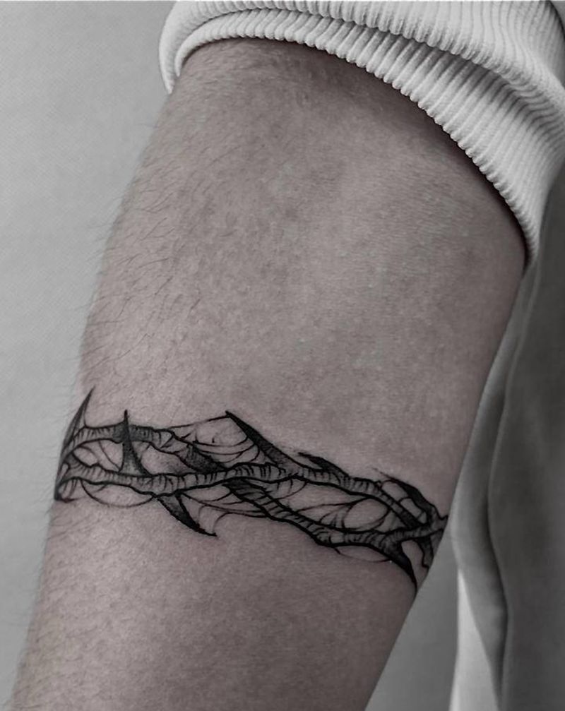 荆棘纹身图片_手臂图腾纹身图案