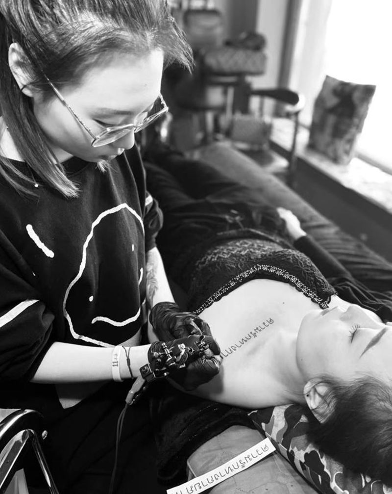 媛师傅近工纹身图片_手部手臂小清新纹身图案