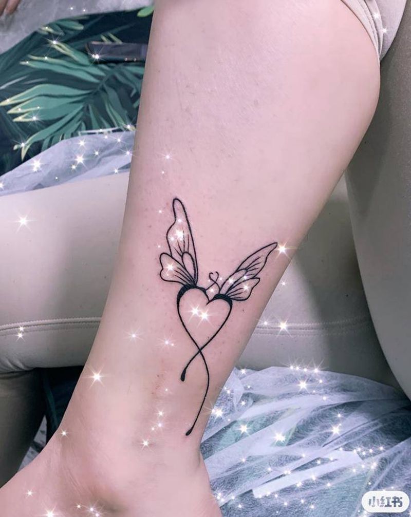 清新纹身图片_脚部腿部纹身图案