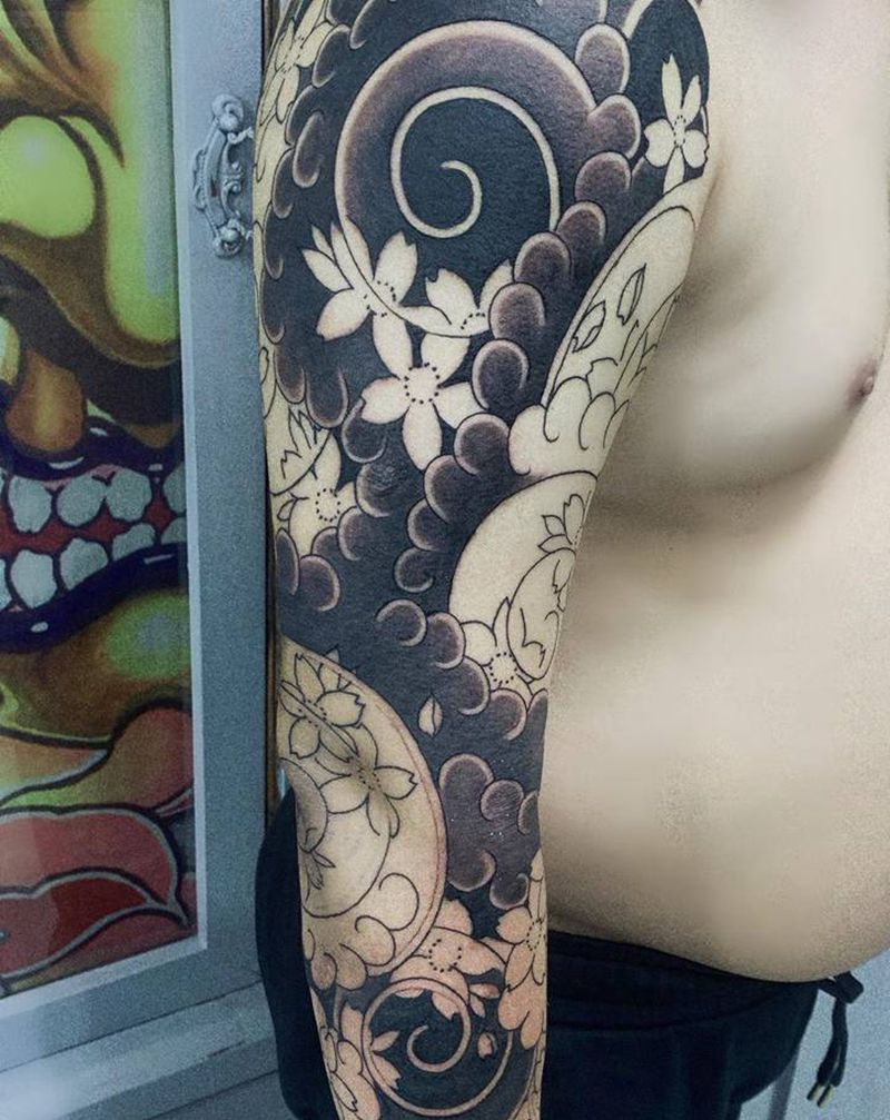 未完待续纹身图片_手臂老传统纹身图案