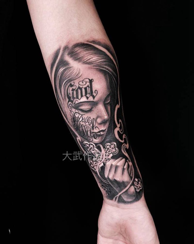 今工欧美纹身图片_手臂欧美写实纹身图案