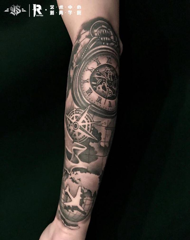 欧美纹身图片_手臂欧美写实纹身图案